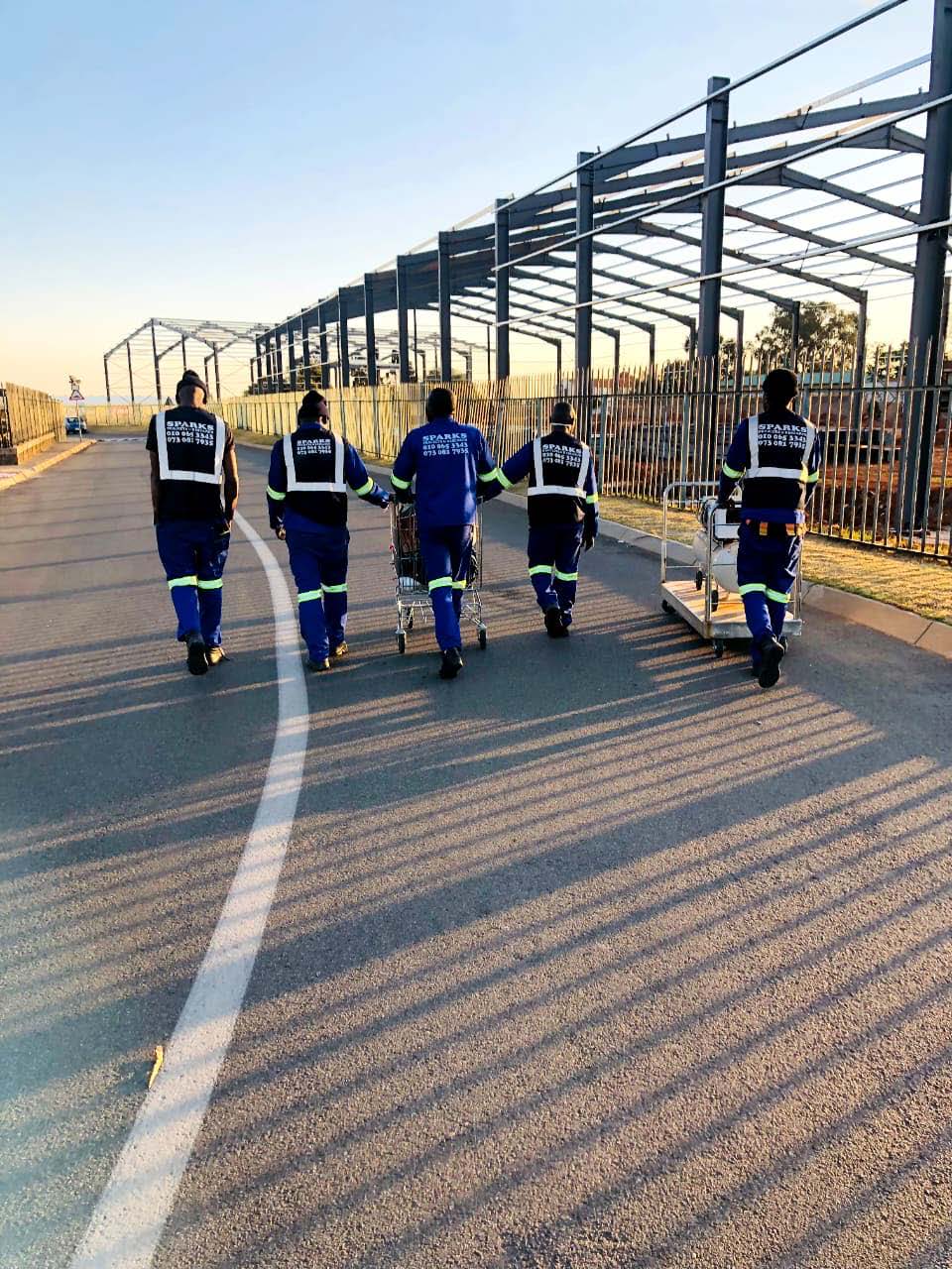 Sparks Projects team walking through a commercial site